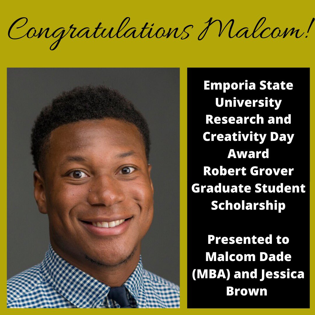 bizhornet1's tweet photo. Congratulations to one of our amazing MBA students for his Research and Creativity Day Robert Grover Graduate Student award! Way to go Malcom! https://t.co/fDZ8e2H5WN