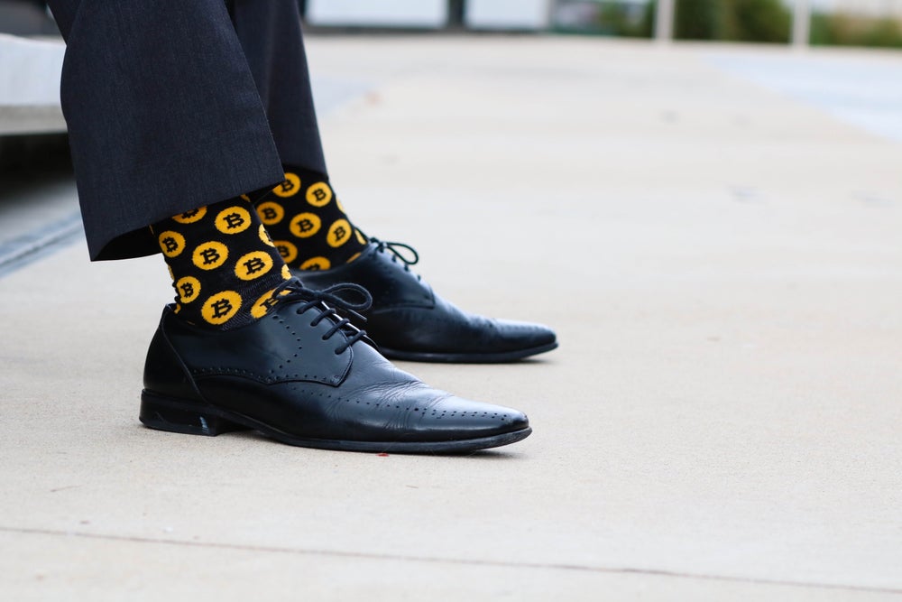 KimchiSocks's tweet photo. Bitcoin Socks for $5 each. 3 for $12.50 with the code "3KIM" and 5 for $20 with the code "5OFF" on my store https://t.co/XoehBxAc6E. If you want to pay with #BTC, you have to order at least 5 pairs and send me a DM. #cryptotwitter #bitcoin #bitcoinsocks  #cryptosocks https://t.co/vU1JbFd08X