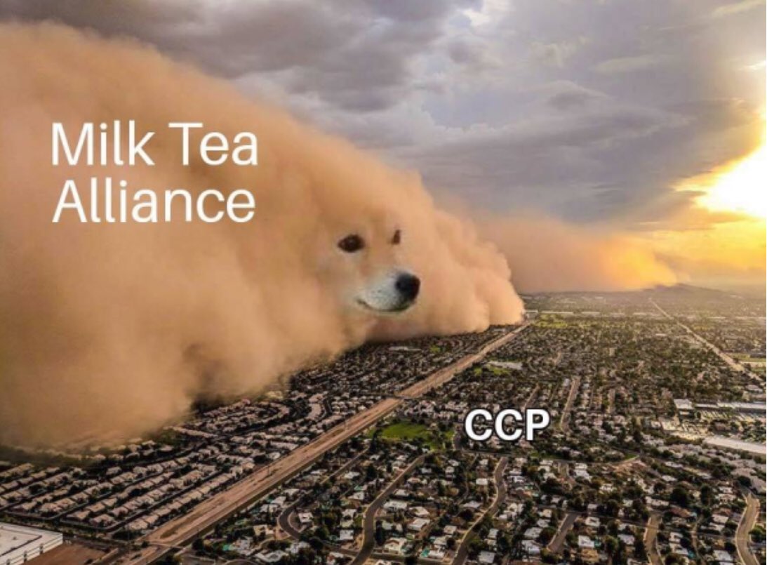 What do all members of #MilkTeaAlliance should do this weekend? Let’s #TweetForTaiwan. Say something to support #Taiwan with meme will definitely make those #nmslese busy this weekend.