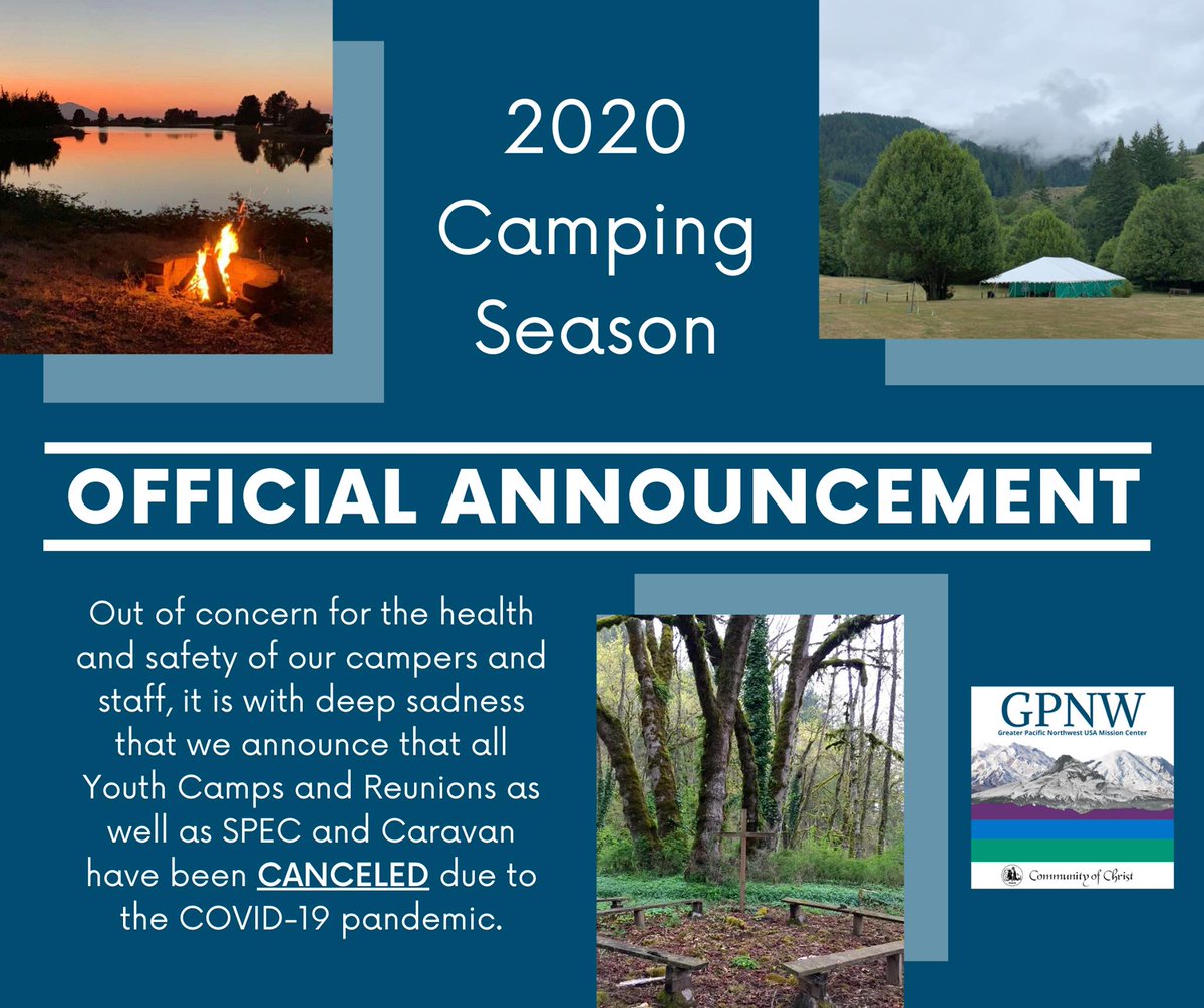 campremote's tweet image. It is with great sadness that we announce the cancellation of all camping events and group gatherings at Camp Remote for this year, 2020, due to COVID-19. This includes Community of Christ and private rental groups.