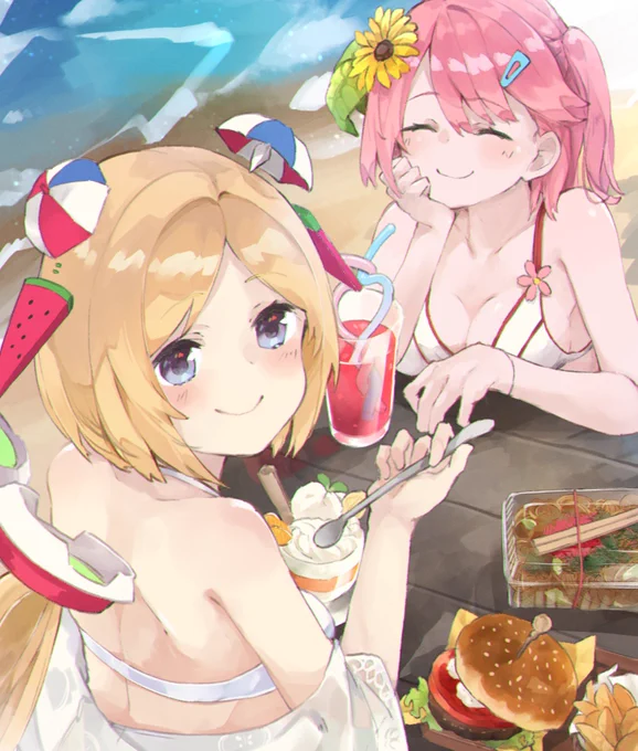 #ホロコミイラスト
5月だけど最近暑いので気分はこんな感じ 