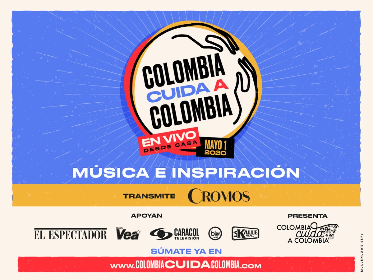 RevistaCromos's tweet image. #ColombiaCuidaColombia ¡Por primera vez los medios de comunicación nos unimos para hacer una transmisión histórica en el país! 🇨🇴 Nos vemos a las 8:30 para ver a las grandes figuras de la música. 

➡️facebook.com/RevistaCromos/…