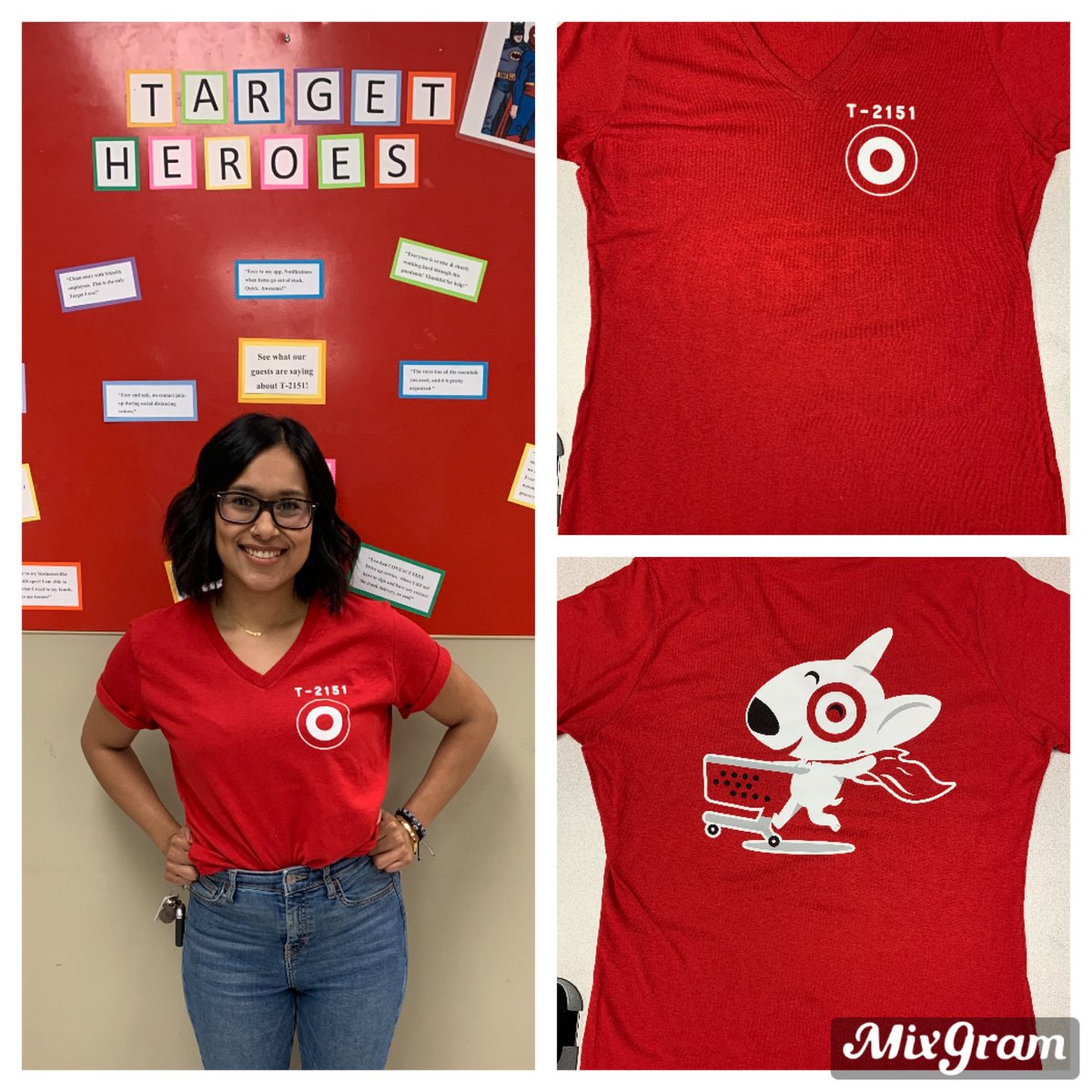 Making sure to celebrate our TARGET HEROES here at T-2151 with some custom shirts 🎉🎯 #worksomewhereyoulove