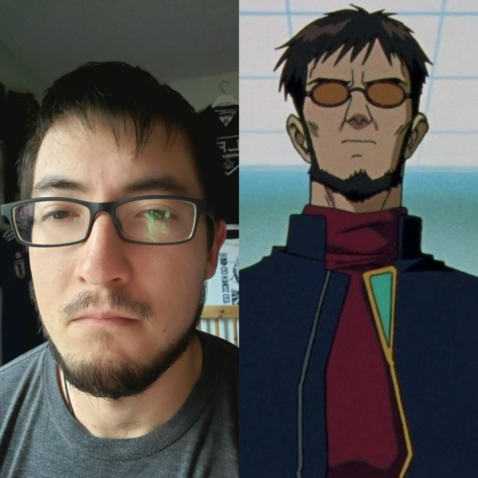 “Starting to look a little more like Gendo Ikari everyday. 
...