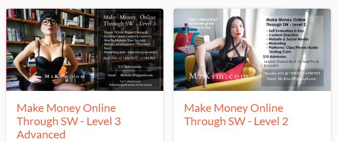 MzKimAP's tweet photo. Dropping my online class links here!
Niteflirt Fundamentals:
https://t.co/BtzvJZ1IuG
So You Want To Make Money Online - Level 1
https://t.co/h6pi5eCIhc
Level 2
https://t.co/hOF7loAvMM
Level 3
https://t.co/UlU9M6pHno
All: https://t.co/cBoljTG7Fe #onlineSW #onlineclasses https://t.co/mO9paWWobG