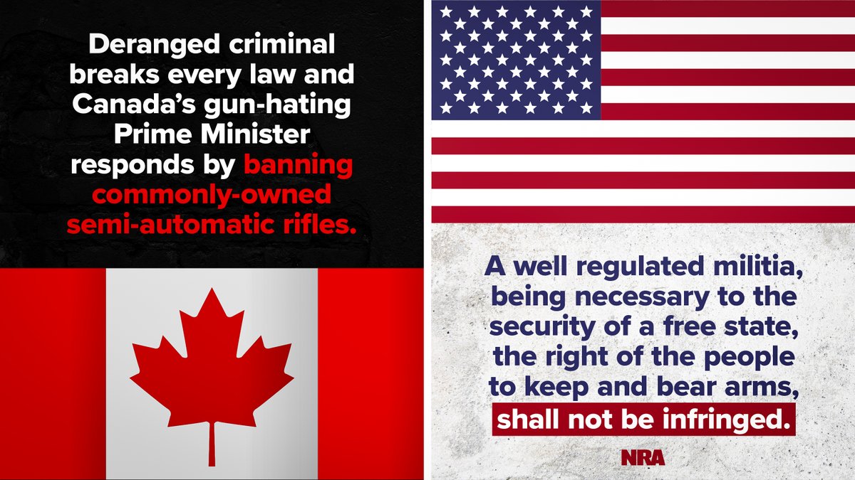 Today is one of those days where every American should be proud of our citizenship &amp; freedoms. But sadly, some aren't.

When gun-hating politicians try to ban freedom in America, we remind them of our 2nd Amendment.

In other countries, gun ownership is decided by the government.