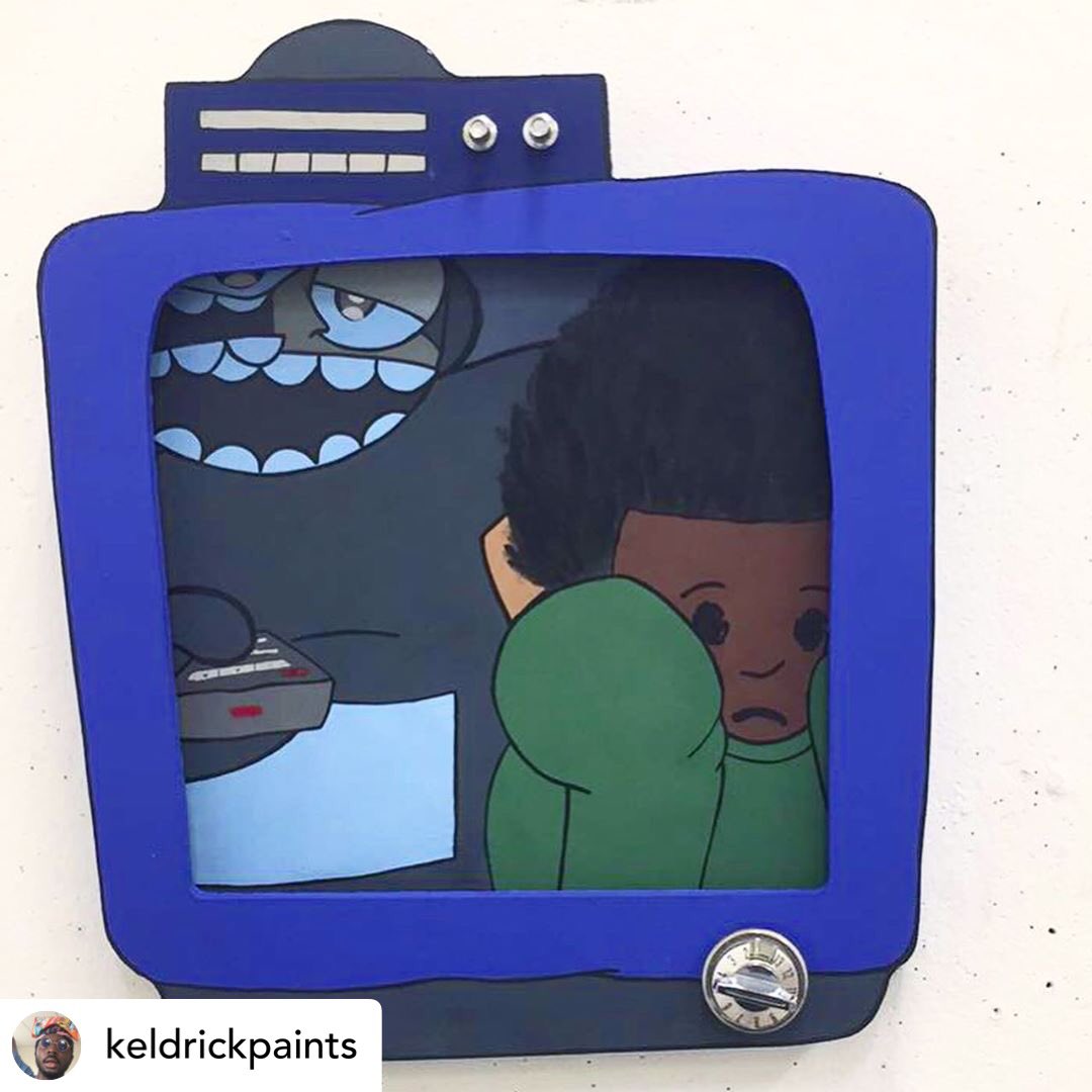 DesignSod's tweet image. Posted @withregram • Use #latechsod to ne featured!! Congratulations to @keldrickpaints “I Didn’t Give This A Real Title But I’m Gonna Format It Like I Did”
16’ x 13’
Acrylic on Wood
2020 #schoolofdesign #acrylicpainting #woodpainting #tvart #studentart