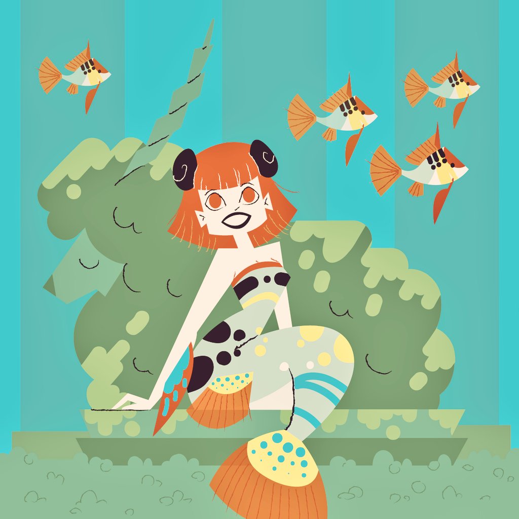 KLCIllustration's tweet photo. #mermay2020 #mermay doing the #kryptonmaysigns prompt list because I don't have 31 illustrations in me haha #vectorart #illustration #vector https://t.co/xWpUg53Iu3