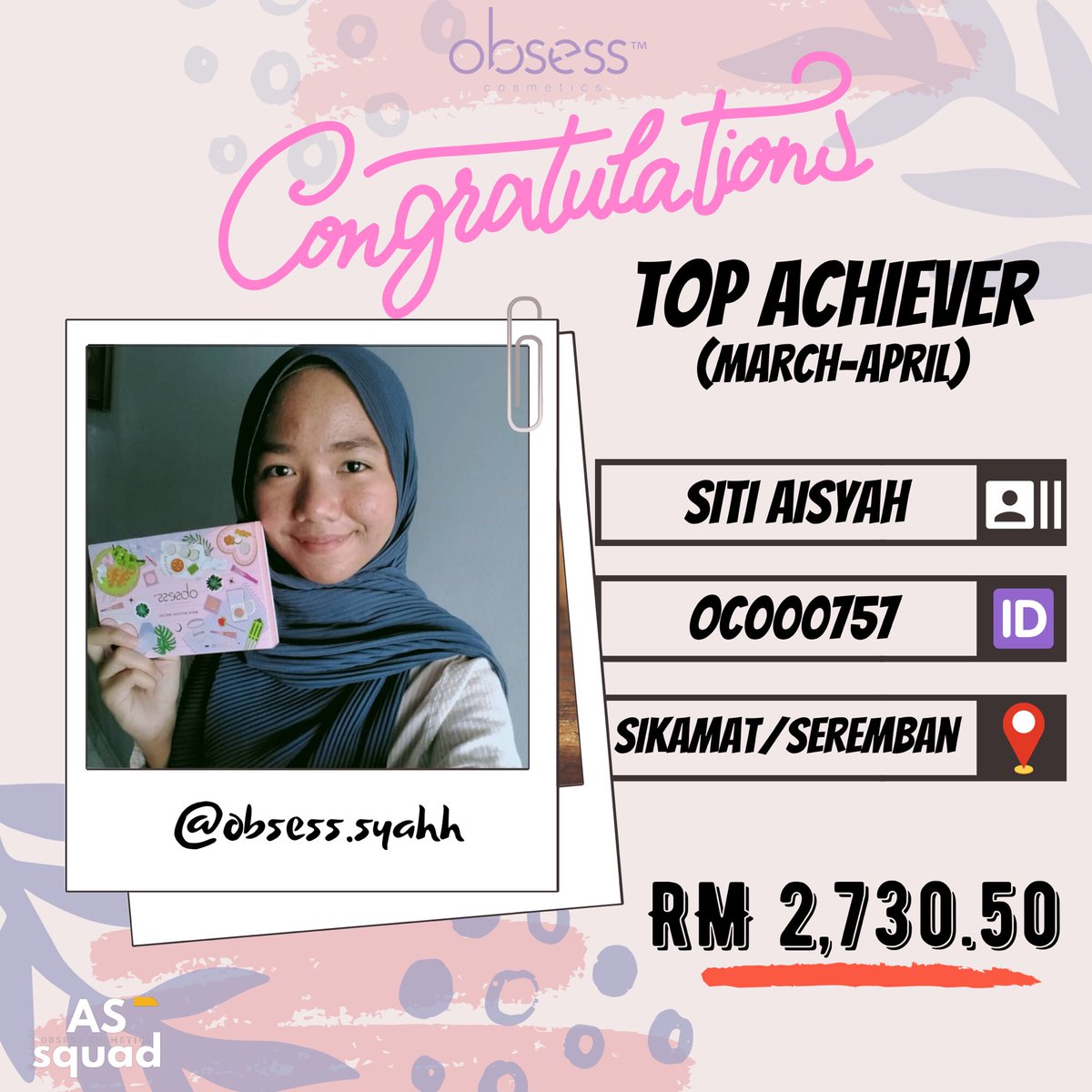 lynnasyhrh's tweet photo. Alhamdulillah. My result and team’s achievement. Syukur. This gonna be one of my sweetest memory sepanjang bisnes dgn Obsess.
Alhamdulillah berjaya pecah tembok n keluar dari zon selesa. Moga dpt konsisten n buat lebih lagi. Thank you yg tak putus support kami team #ASsquad ❤️ https://t.co/DykdUfPuI9