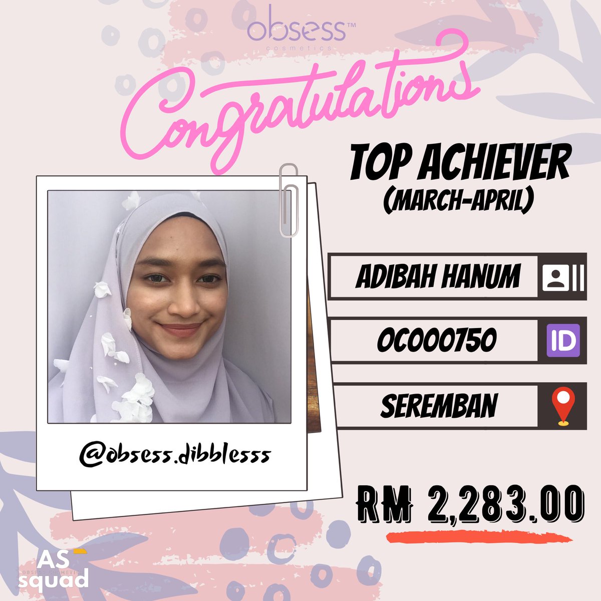 lynnasyhrh's tweet photo. Alhamdulillah. My result and team’s achievement. Syukur. This gonna be one of my sweetest memory sepanjang bisnes dgn Obsess.
Alhamdulillah berjaya pecah tembok n keluar dari zon selesa. Moga dpt konsisten n buat lebih lagi. Thank you yg tak putus support kami team #ASsquad ❤️ https://t.co/DykdUfPuI9