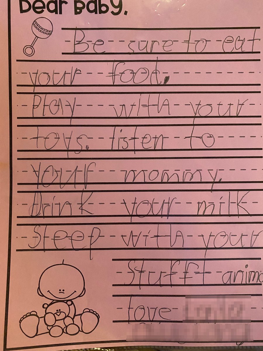 My wife’s Kindergarten class gave us some advice on becoming parents. It didn’t disappoint.