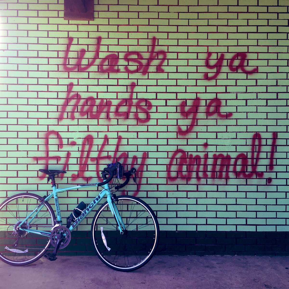 #BikeMonth day 1 

As I was coming to my front door, I met my neighbors for the first time as they were heading out on a ride. Being on #bicycles gave us an easy introduction talking point! 

Also, wash your hands! 

#BikesUnite #ridebikes
