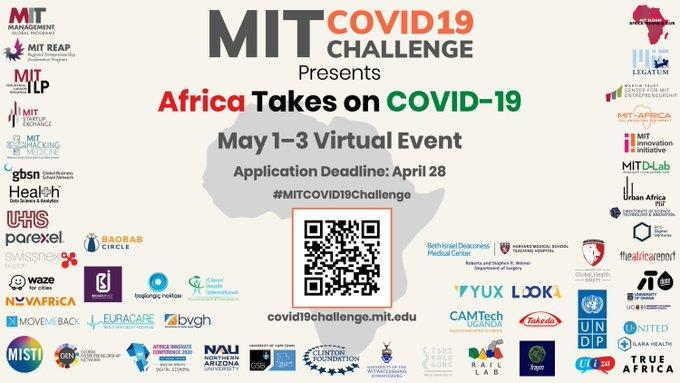 So excited that #MIT and so many collaborators are joining #Africa Takes on #COVID19! #MITCOVID19Challenge is running right now--and I'm thrilled to join the team looking at how innovation and collaboration can tackle the most pressing #covid #coronavirus needs.