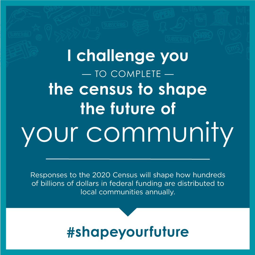 It's not too late to respond to the 2020 Census while being safe and practicing social distancing at home. Once you have responded, please encourage your family, friends, and loved ones to complete the census, too. #2020Cenus