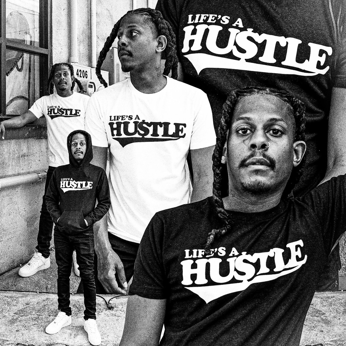 _lifesahustle_'s tweet photo. “This for those that sold it all except they soul!!” $10 Dollar @lifes.a.hustle tees available now. 📸: @domdaytona 🎨: @kenlokey https://t.co/Mg6p20tak2 https://t.co/18XT3frCGm