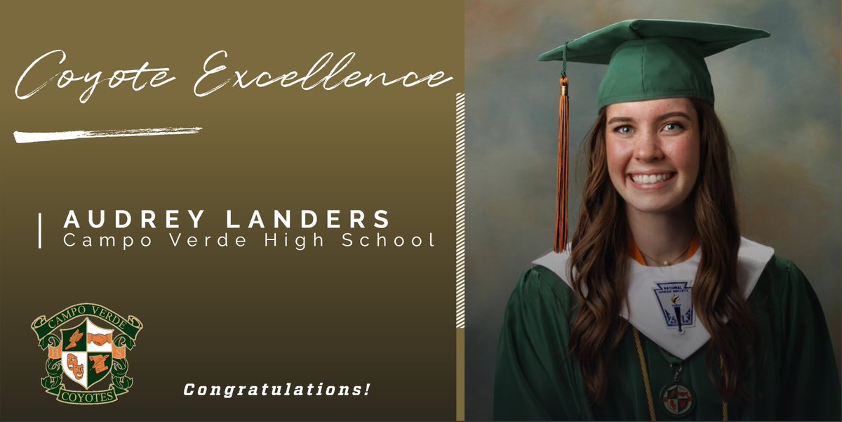 Congratulations to the recipient of the CVHS Class of 2020 Coyote Excellence Award, Audrey Landers! @CVHSMrsCox <a href="/CVHSMrDumas/">CVHS Mr. Dumas</a> <a href="/CVHSYotes/">CVHS Updates</a>