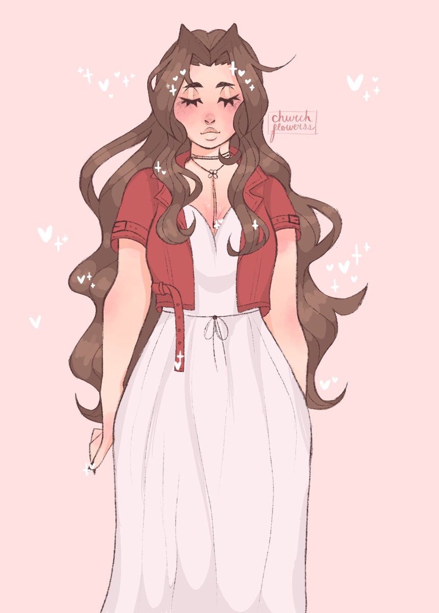inactiveflowers's tweet photo. [#ff7r] aerith with her hair down ♡ https://t.co/oo9hS5HKJs