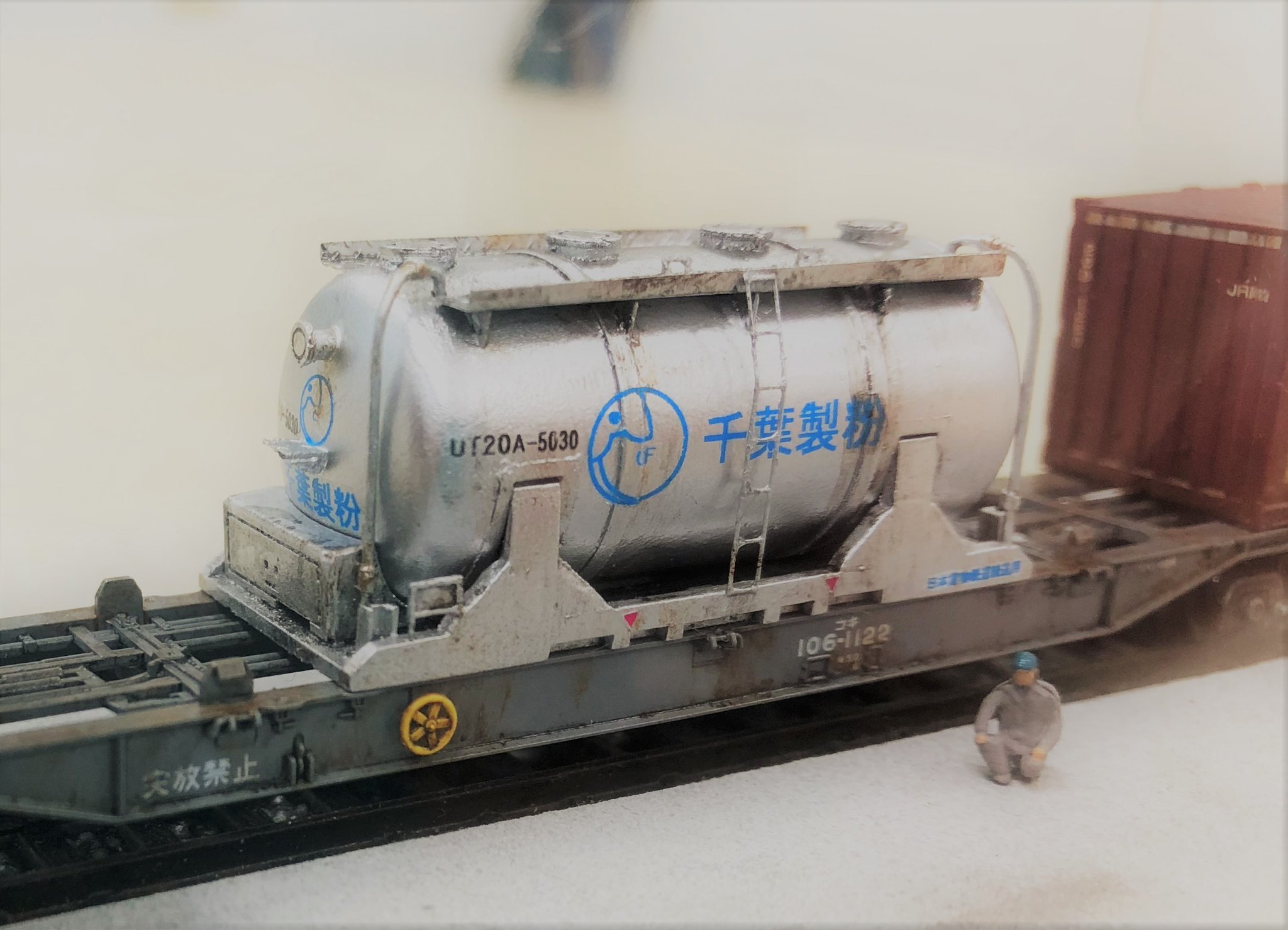 UT20A-5000タンクコンテナ　千葉製粉タイプ改造キット　6個セット 特製完成品：UT20A-5000タンクコンテナ 完成品 千葉製粉