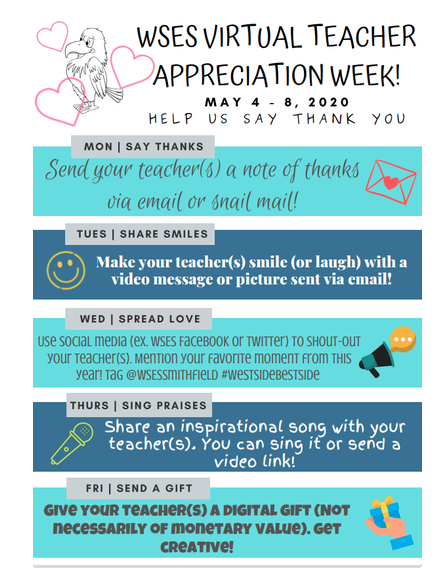 Great Teacher Appreciation ideas for next week. #WestsideBestside