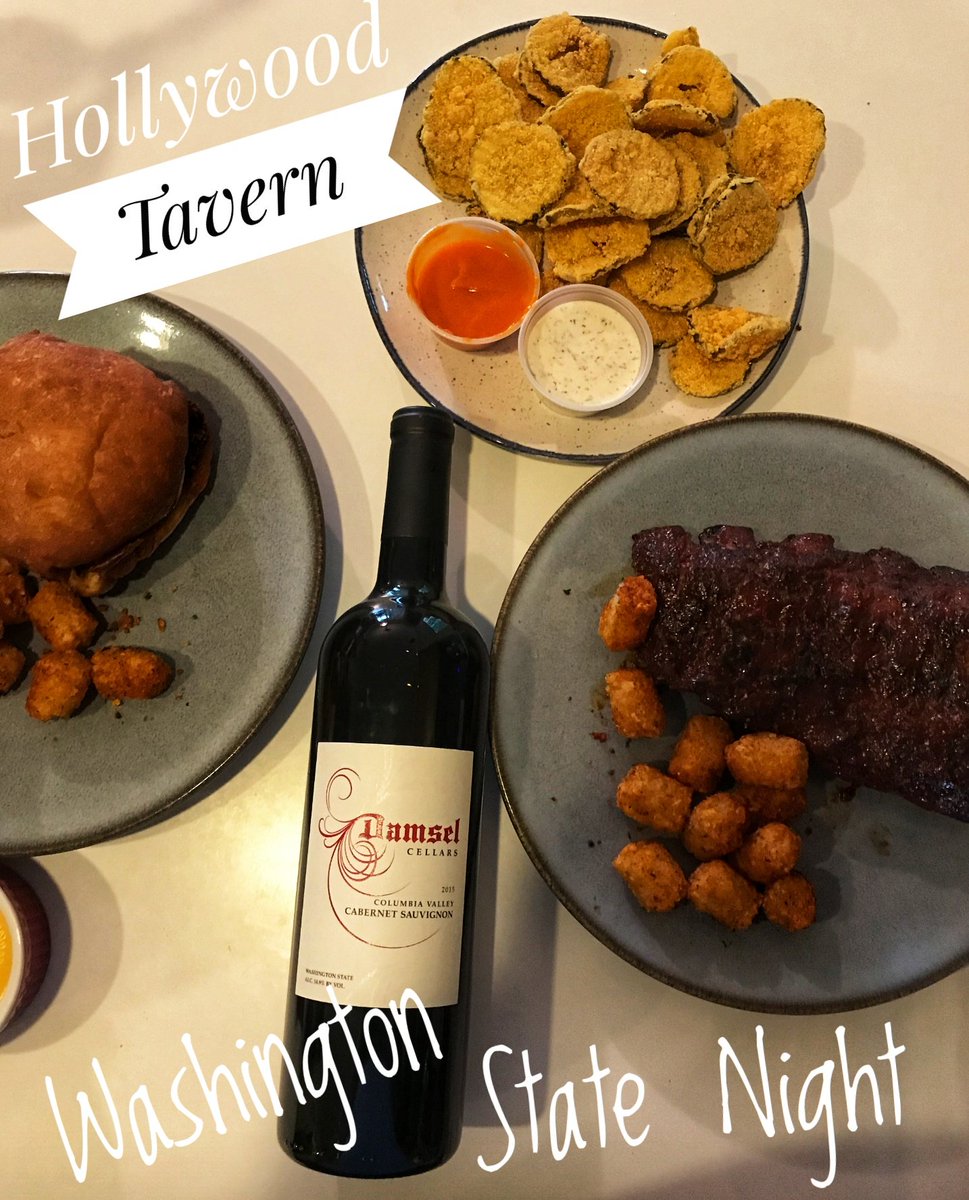 Damsel <a href="/megfilowitz/">Megan Filowitz</a> doing #wadine &amp; #wawine night with #takeout from #HollywoodTavern paired with <a href="/DamselCellars/">Damsel Cellars</a> #Cabernet
🍷 🍽️🍷
#wawine #WoodinvilleWine #WoodinvilleWineCountry #NewEpicenter  #sipglocal #WeGotThisWA #FinallyFriday #lovelocal #SmallBiz  #StayHome #AloneTogether