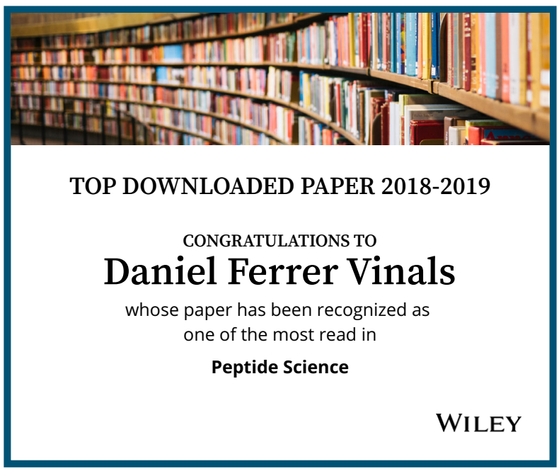 DanielFerrerVin's tweet photo. Amazed that #GeneticallyEncoded technology made it to the #TopDownloadedArticle.🙂 Thanks #PeptideScience
https://t.co/8vxgnfpbtz https://t.co/DEWDNeJNu0
