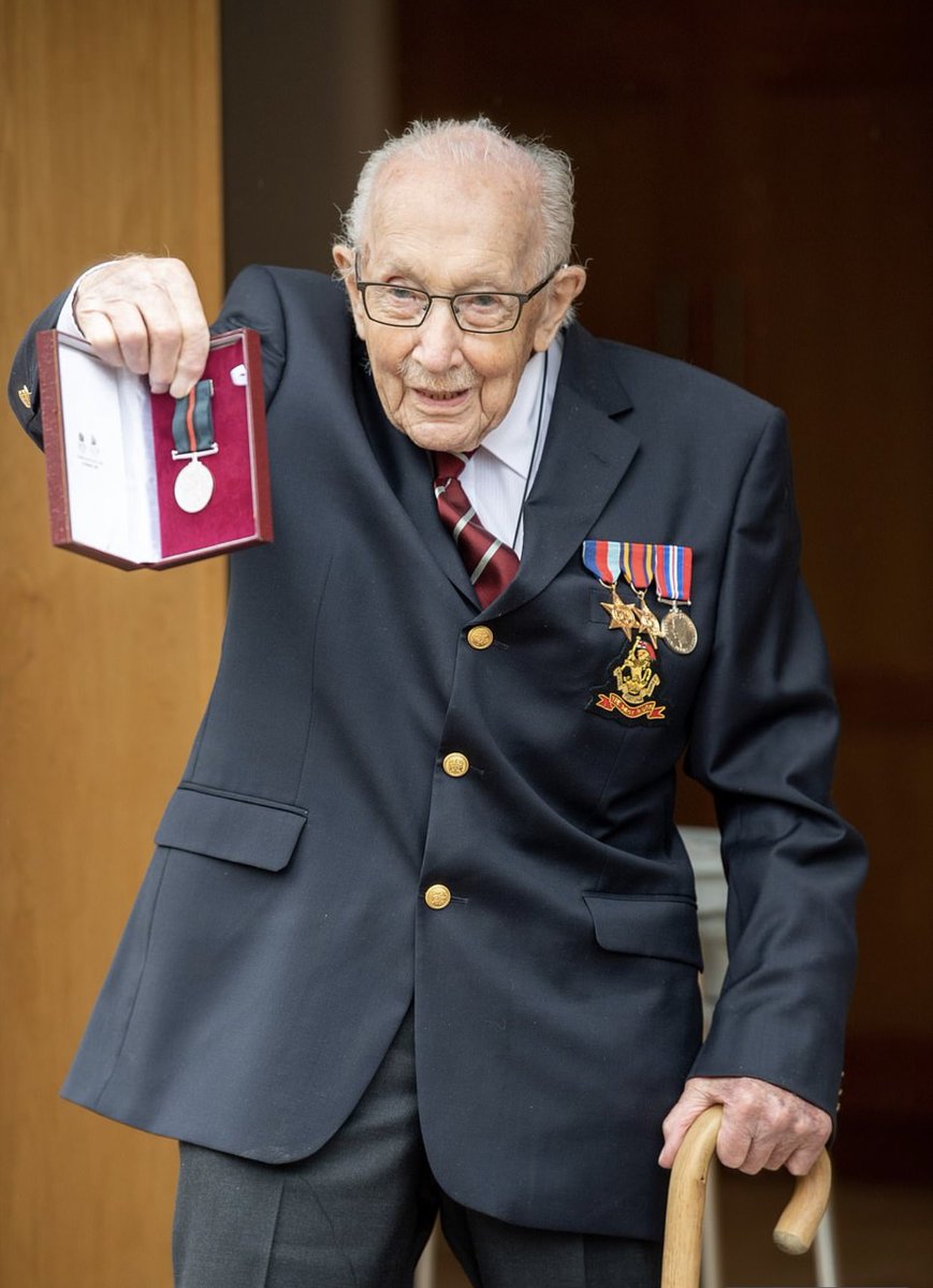 piersmorgan's tweet image. Happy 100th Birthday COLONEL Tom! Promoted by the Queen to mark this very special day. Wonderful!