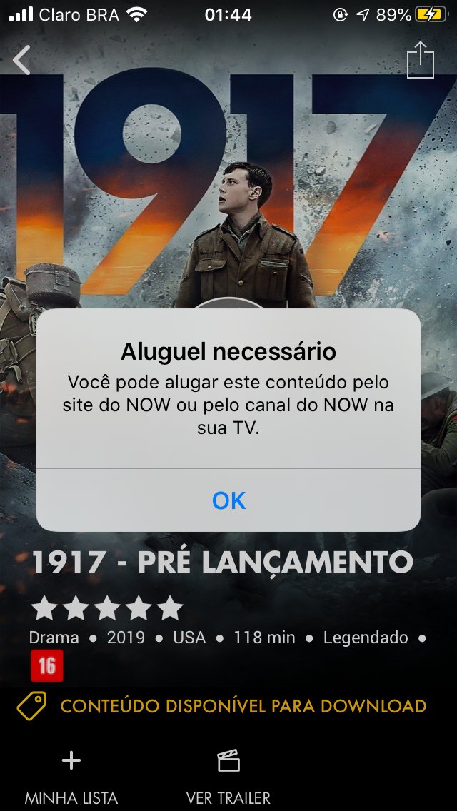 MaGioZal's tweet image. É incrível, Brasil: mesmo devidamente logado, o app (iOS) do #Now da #NetClaro não permite alugar filmes dentro dele – tem que ir no site ou fazer isso pela TV!