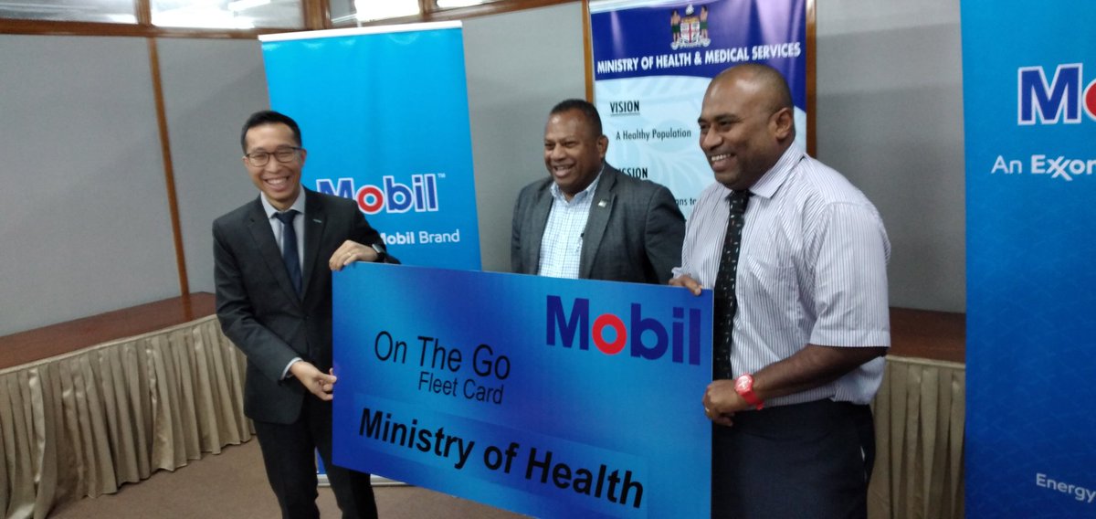 RanuveKristin's tweet photo. Exxon Mobil extending their free fuel assistance to the Ministry of Health 
@FijiOneNews https://t.co/e5ZKVNw3Fl