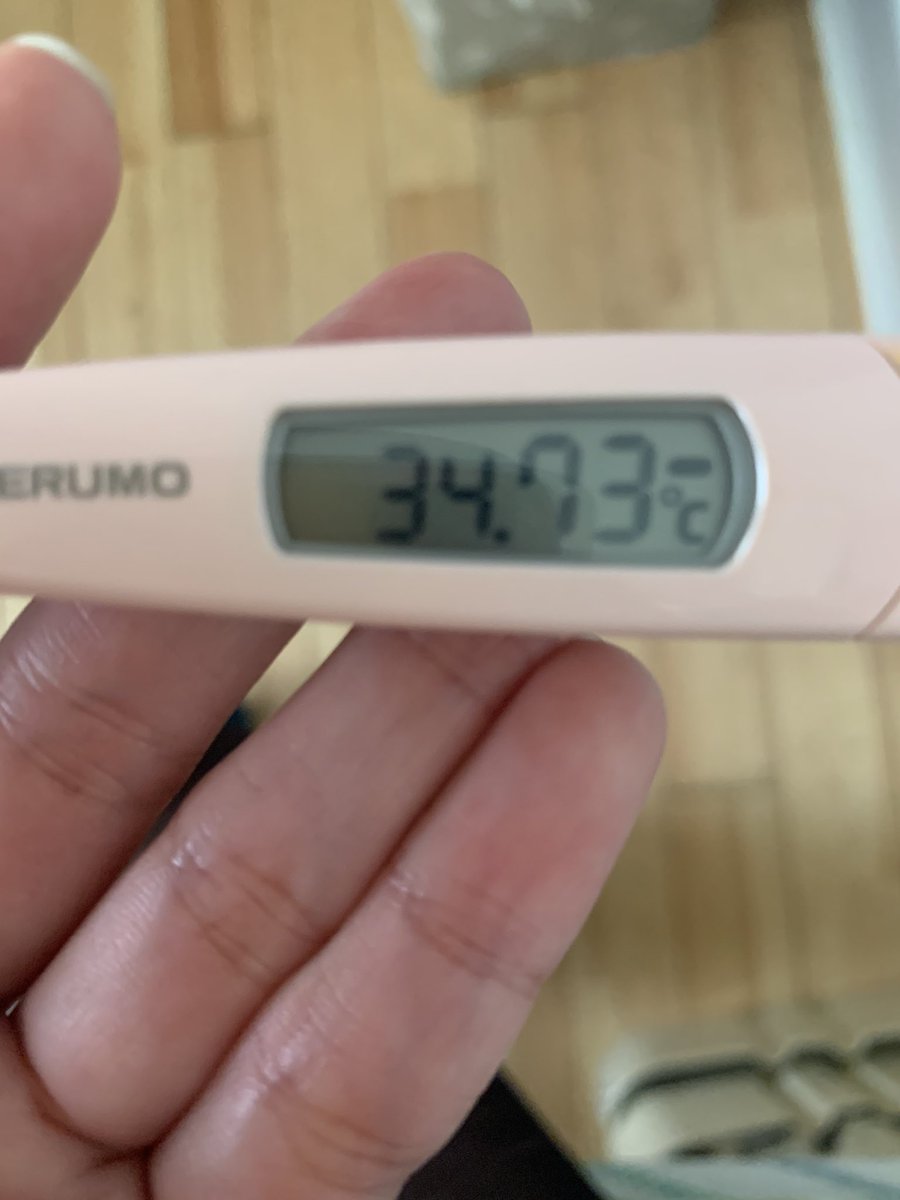 ふっこ 熱あるだろうと思って体温計測ったら 34 73度だった 低体温すぎるー せめて36度はほしい 暑い 体温