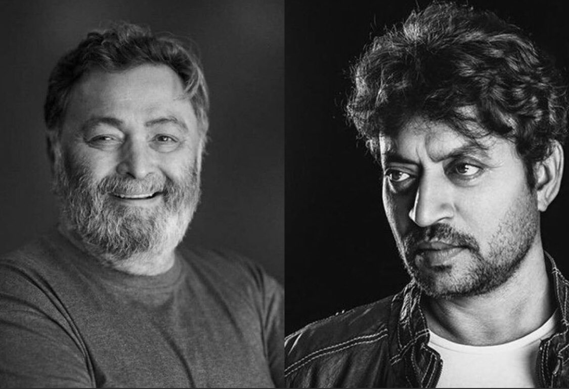 Thushara_Tho's tweet photo. This has been a rough 24 hours in Bollywood 🥺😔 #RIPIrffanKhan #RIPRishiKapoor https://t.co/J0udUdoOgF