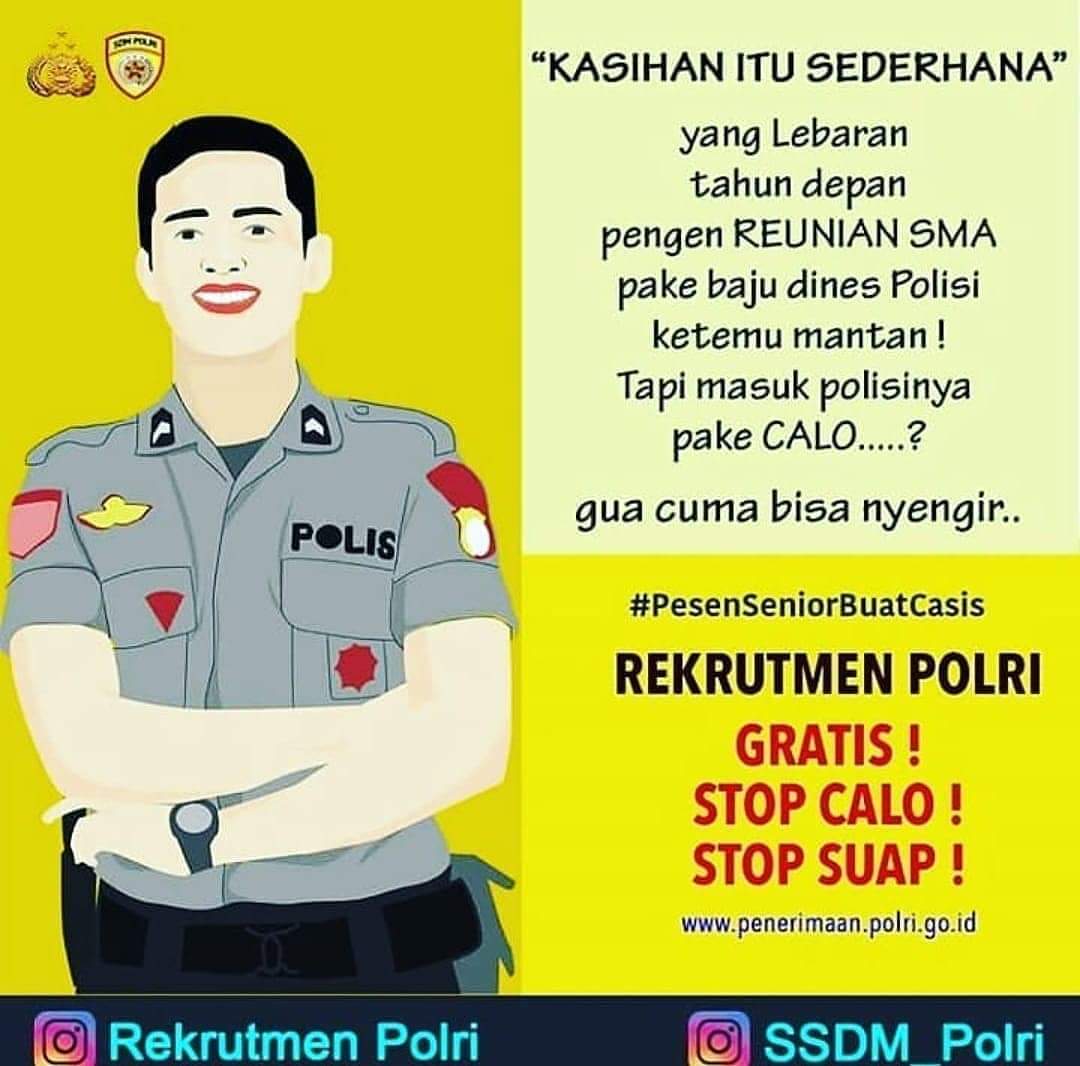 hands_adt's tweet photo. #ssdm
#rekrutmenpolri2020
#Penerimaananggotapolri2020
#humaspolri
#Humaspoldajateng

@ssdm_polri
@rekrutmen_polri
@rekrutmen_polri
@satpolair_polrespati
@birosdm.poldajateng
@penerimaan.polda.jateng
@Divhumaspolri https://t.co/6l2hKn5piO