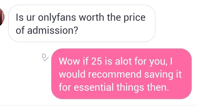 I was being nice...  of course my onlyfans is worth it! https://t.co/4pm6jYebdJ<a href="/tag/tgirl"class="tags"><span>#tgirl</span></a><a href="/tag/ts"class="tags"><span>#ts</span></a><a href="/tag/onlyfans"class="tags"><span>#onlyfans</span></a><a href="/tag/mshooverthroat"class="tags"><span>#mshooverthroat</span></a>