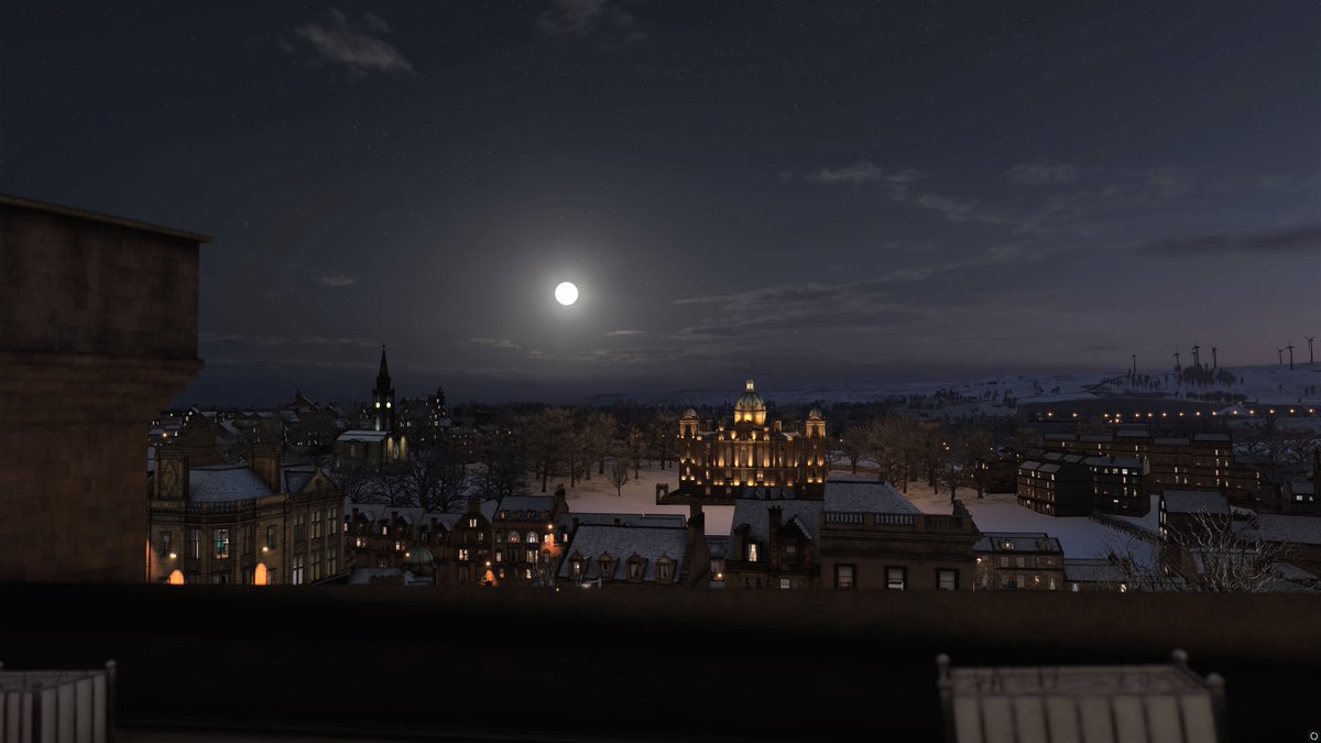 Digifantam Scotland View From Edinburgh Castle スコットランド エディンバラ城 からの 眺望 Nightview 月 夜景 風景 景色 Edinburgh Landscape イギリス エディンバラ Forzahorizon4 Fh4 Pcgaming 4k Forzashare Xbox Photography