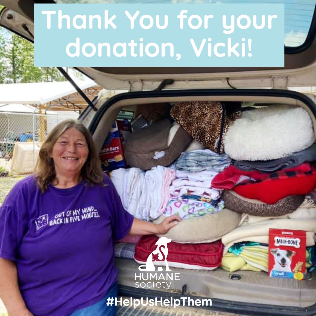 HSGSav's tweet image. We our proud to work with other local rescues to help share supplies! Vikki runs a senior animal hospice out in Metter. She is pretty much an Angel! She cares for 123 dogs and Cats with the youngest being 8 years old. Thank you so much Vikki for what you do!