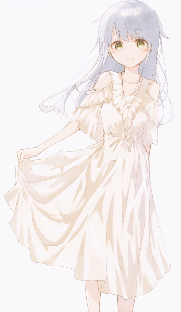 index (toaru majutsu no index) 1girl solo dress long hair smile skirt hold white dress  illustration images