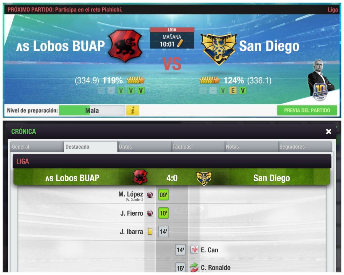 AS_LobosBUAP's tweet photo. ⚽ VICTORIA | Día de jornada doble en el Universitario (Liga y Copa) y la escuadra lobezna sigue invicta en ambas competencias.

4-0 ⚽ M.A. López, J. Fierro, A. Quintero y G. Ramírez.
1-0 ⚽ L. Advíncula.

#SomosJauría
#TopEleven https://t.co/Hey0Vl80An
