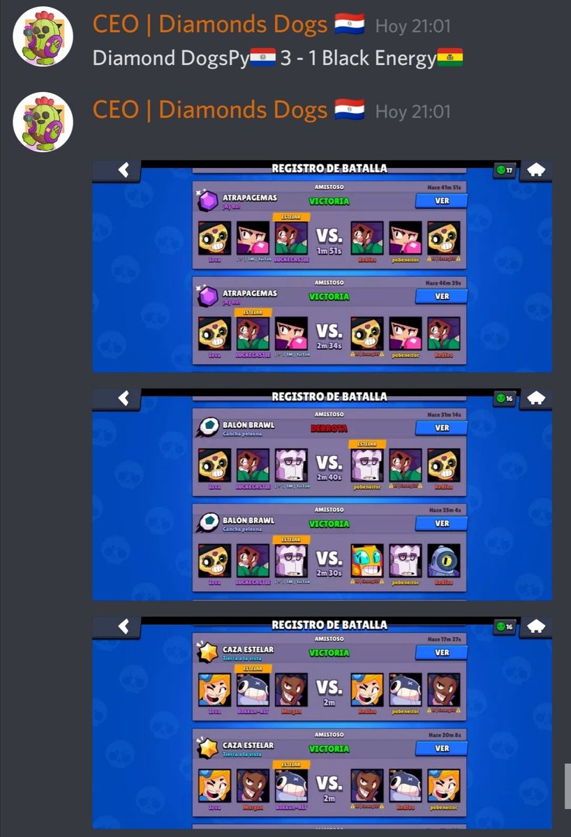 DiamondDogsPy's tweet image. Victoria de 3 a 1 vs Back Energy de Bolivia en el Campeonato Internacional @BrawlConference