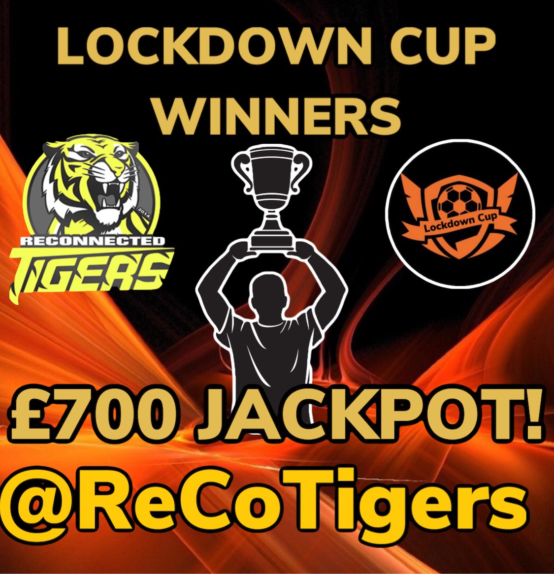 LockdownCup's tweet image. A MASSIVE CONGRATULATIONS TO @ReCoTigers ON BAGGING THE £700 TONIGHT! Well and truly deserved!!! #ProClubs #LockdownCup