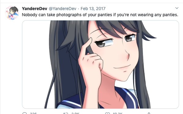 yanderedevfiles's tweet photo. imagine being an adult and thinkin this is ok to post.... isn't he 31 years old I cannot 😭😭😭 https://t.co/2K0GWQ7U7k