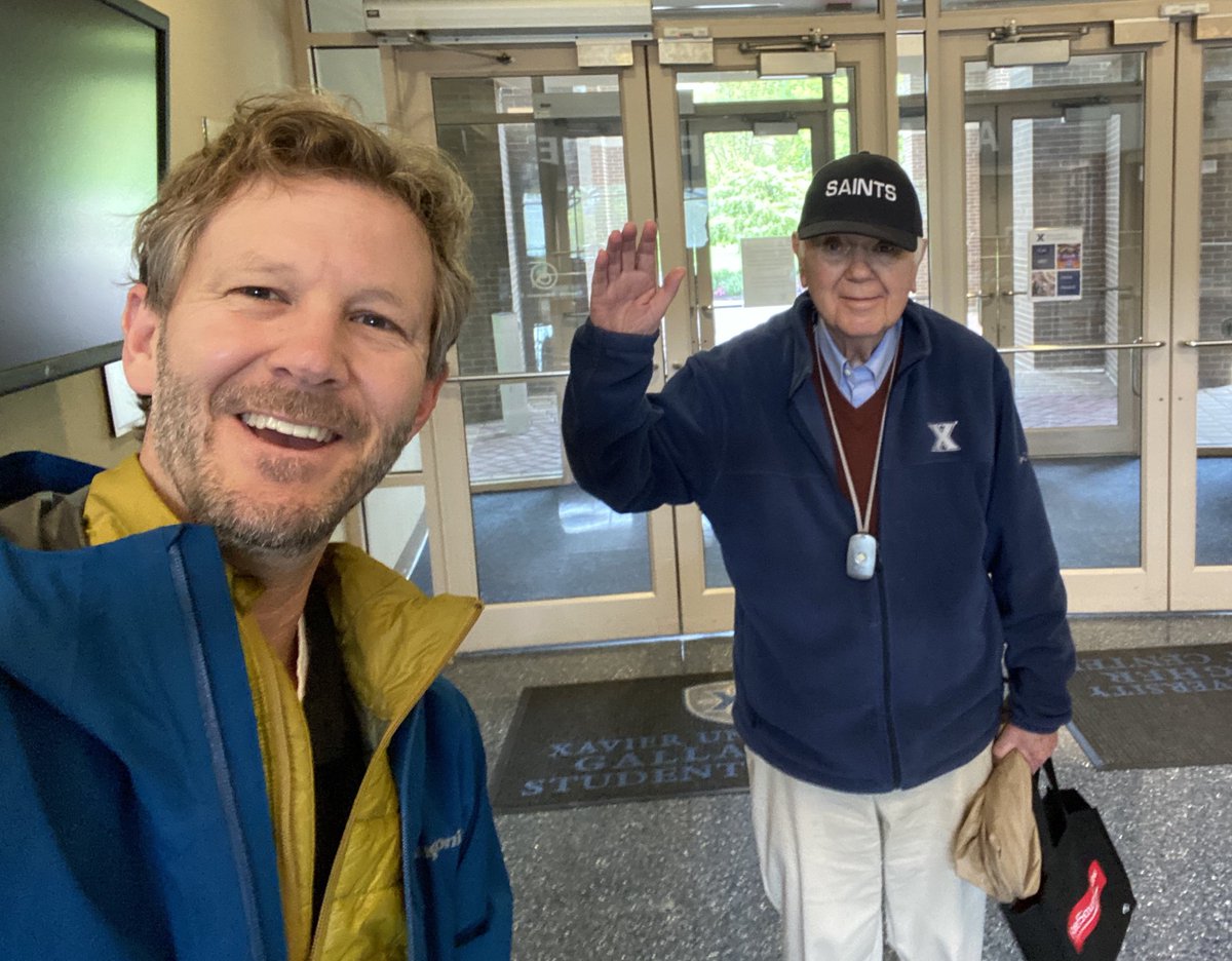 I ran into Fr. B today and he asked me to, “Tell all my Saints I miss them and can’t wait to see them. I pray for them everyday!” #LifeatXU
