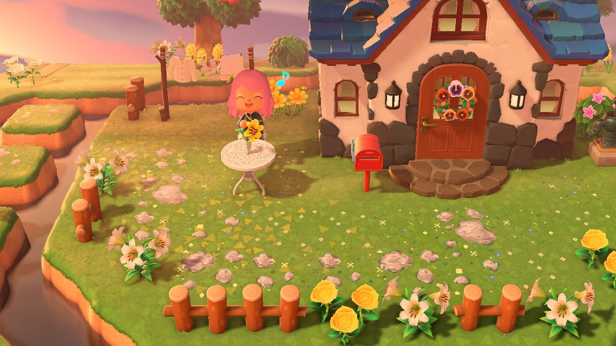 naomibeebe's tweet photo. Finished my house and both my daughters.  私と娘たちのお家できました～ inspo @honeycrossing_ @kkluvsong #AnimalCrossing #ACNH #NintendoSwitch　#どうぶつの森 https://t.co/hu1SFuvL2j