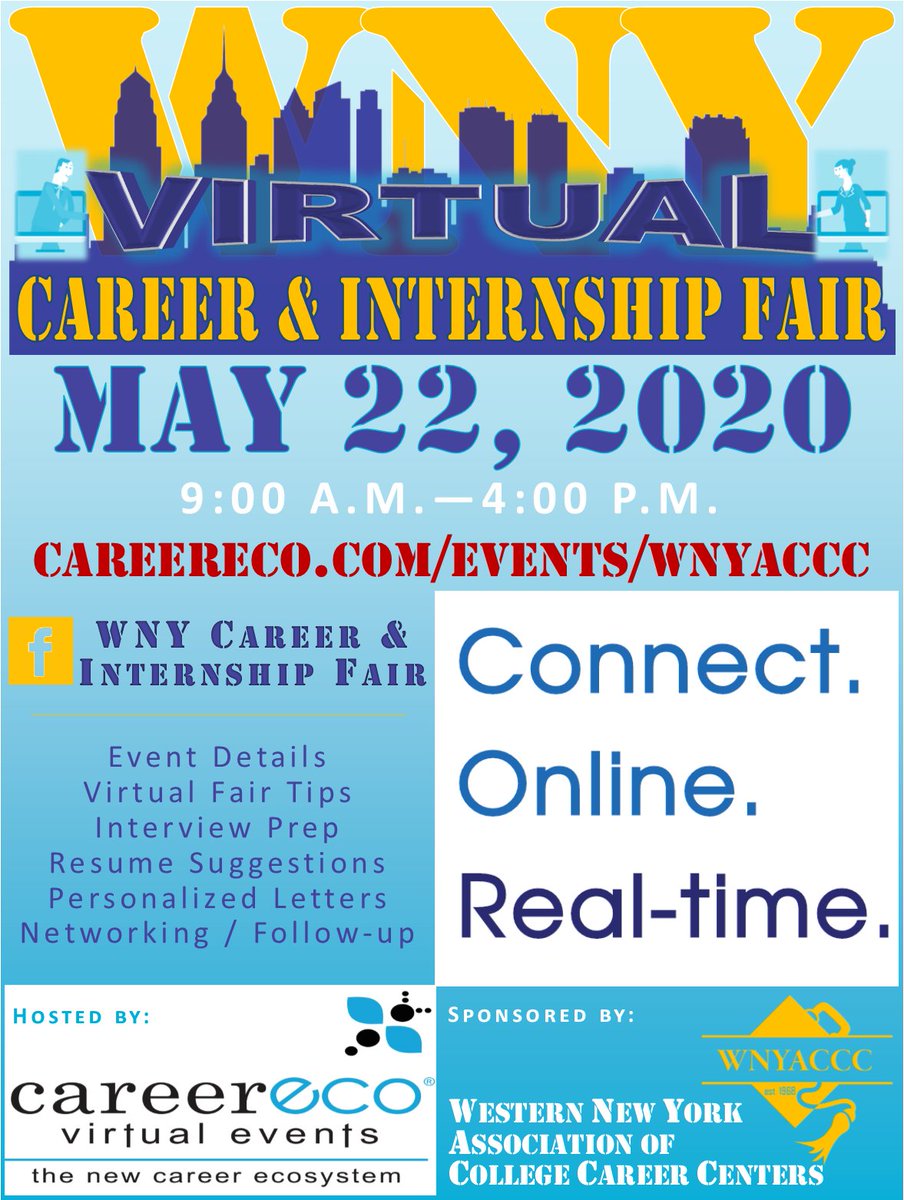 Registration is now open for the WNY Virtual Career and Internship Fair on careereco.com/events/wnyaccc.