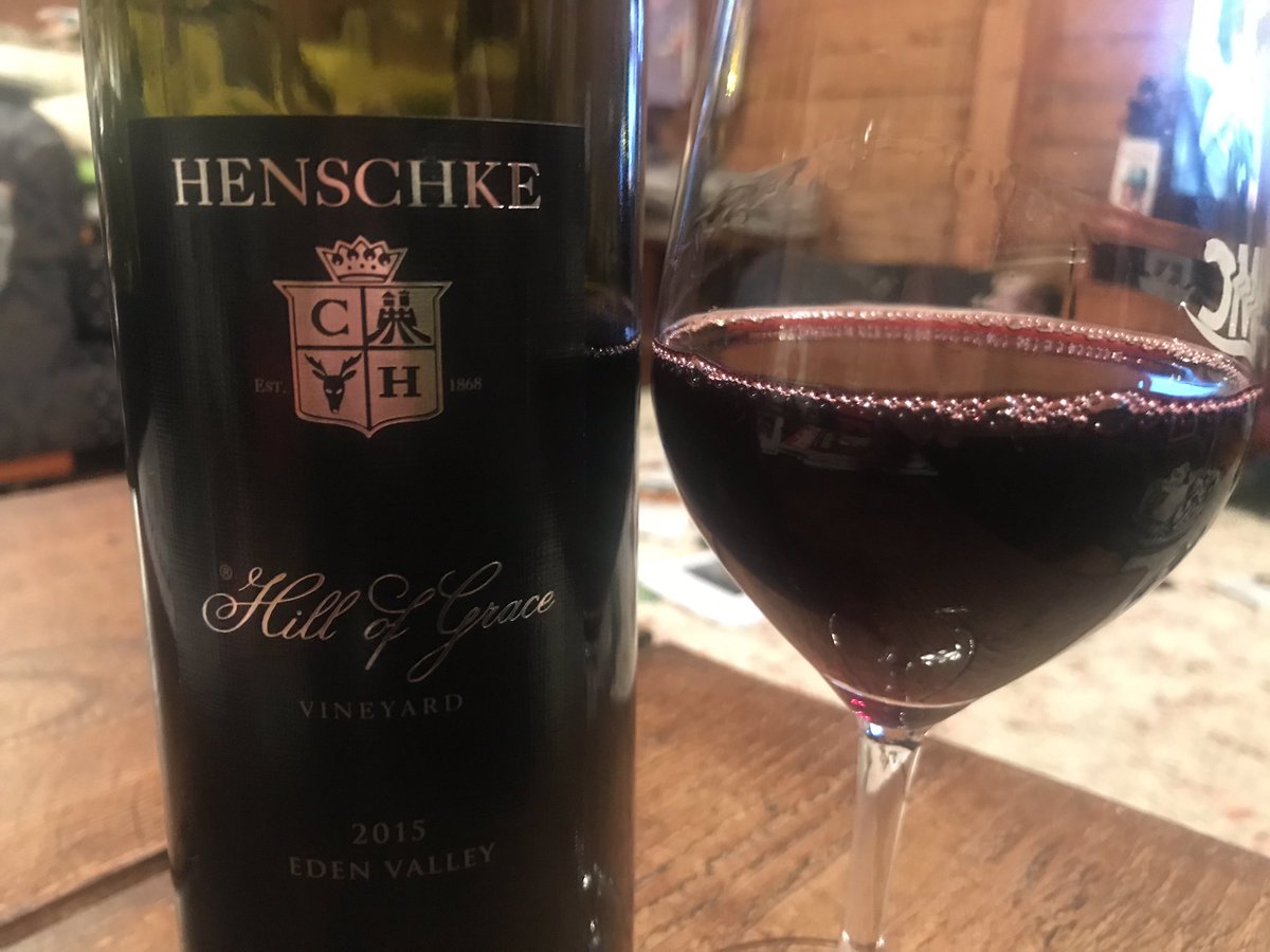 winsordobbin's tweet photo. A rare treat last night. The brilliant new @henschke 2015 Hill of Grace and a eibe-eye steak. #wine #australia #food #reviewtocome @barossawines @jushenschke https://t.co/uhCoZ7y6Sq