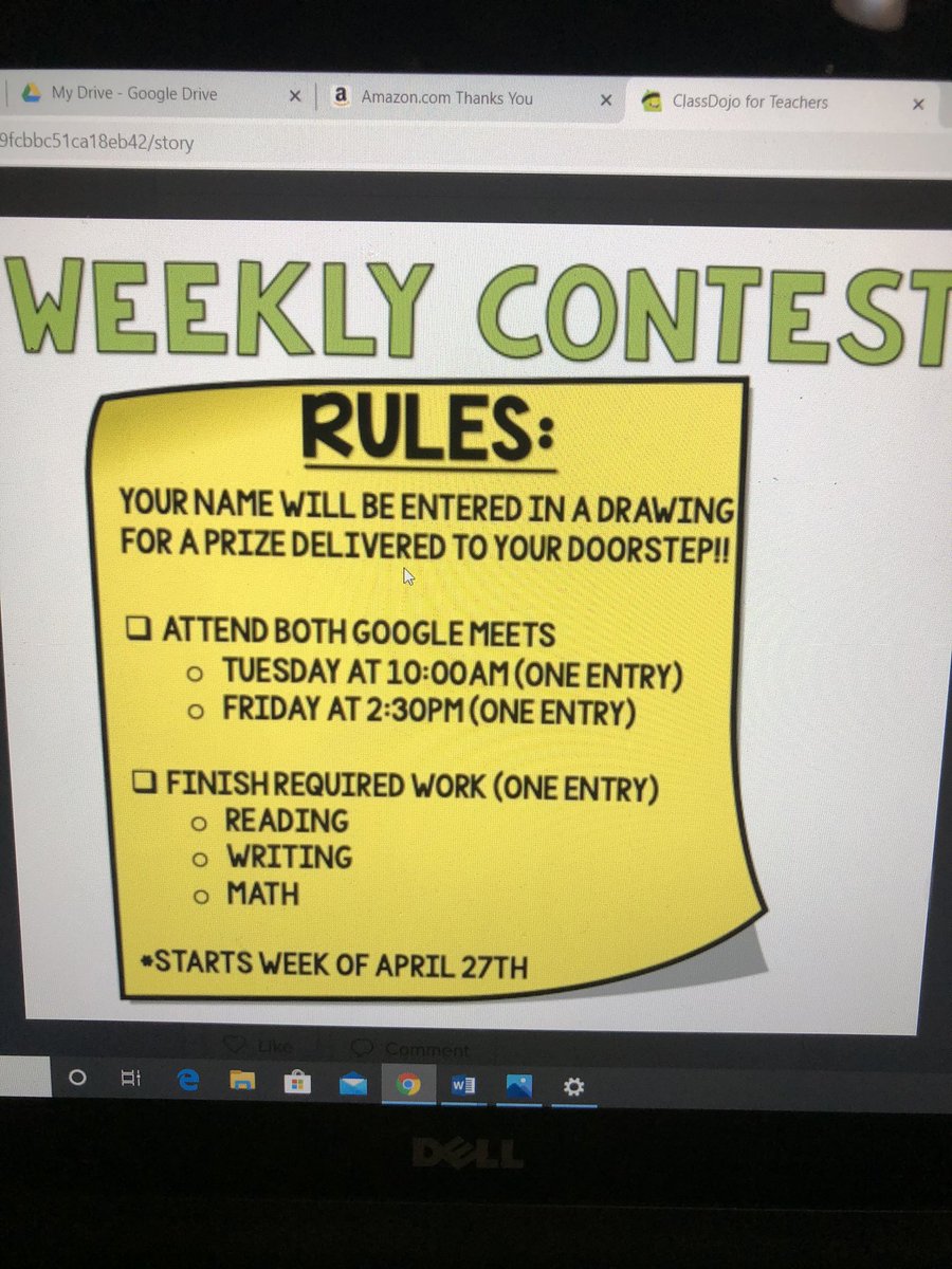 #CISDRocks <a href="/PickensJaydon/">Jaydon Pickens</a> motivates students to continually stay connected with a weekly contest. @CityViewElem