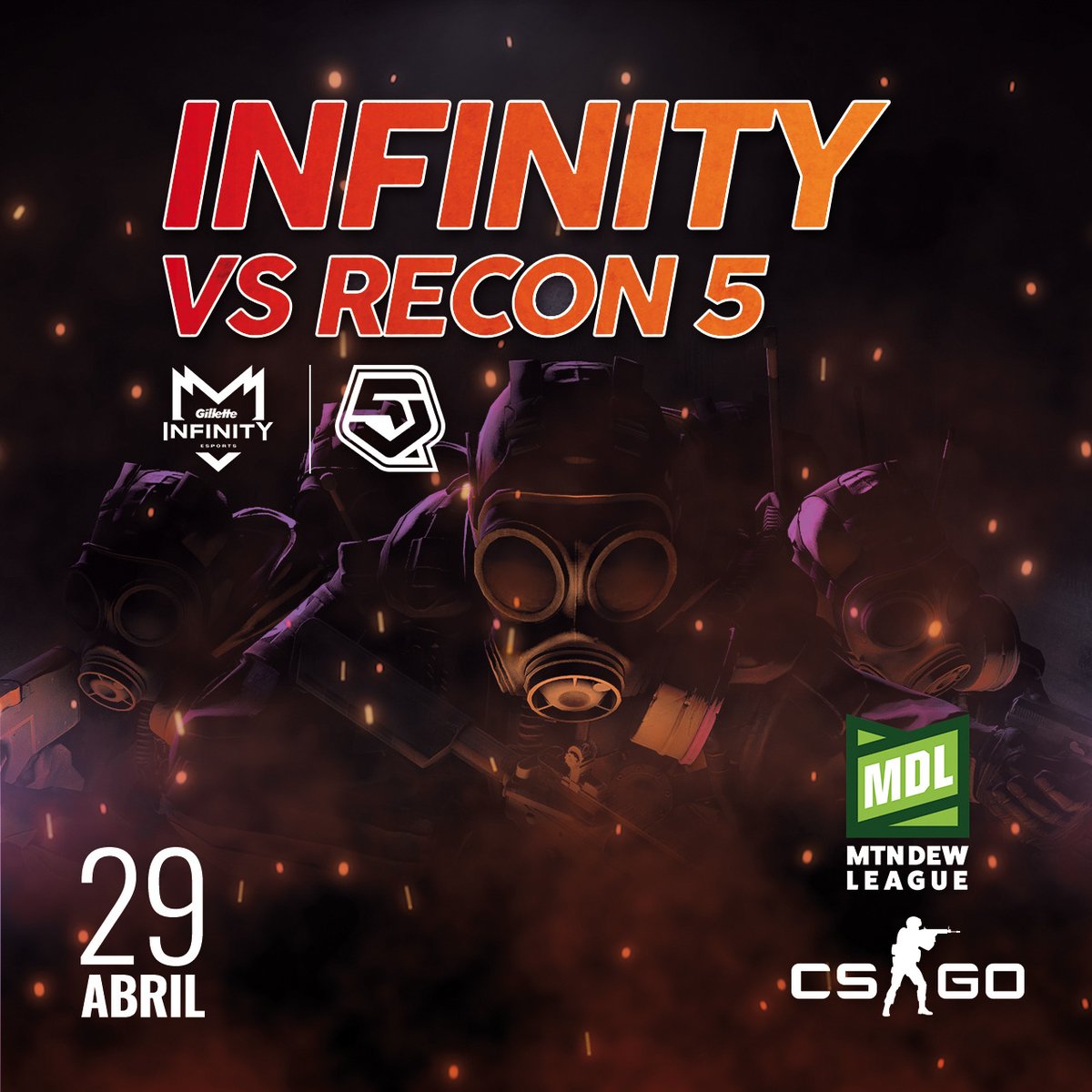 InFinitye_sport's tweet photo. #CSGOINF
Después de un deslumbrante triunfo en Movistar Liga Pro Gaming en #Dota2 🔥 nos cambiamos al #CSGO porque jugamos en #MDL @ESEA Norteamérica.

Nuestro rival ▶️ @Recon5Org
¡Los esperamos!
🇵🇪 🇨🇴 21hrs
🇨🇷 🇲🇽 20hrs

📺 https://t.co/e4OZW36K6F

#goINF
#GilletteInfinity https://t.co/F0qiQ3Qhnv