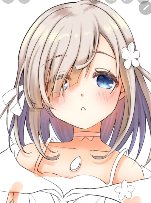 起きてから見たらなんか目がボテってしてるような気がして、瞳を少し小さくしてみました
私的には納得できました!

最近「なんか違う」っていう感覚を追求するようにしています
その積み重ねで上手くなれるような気がするので…(上手くなりたいっ!) 