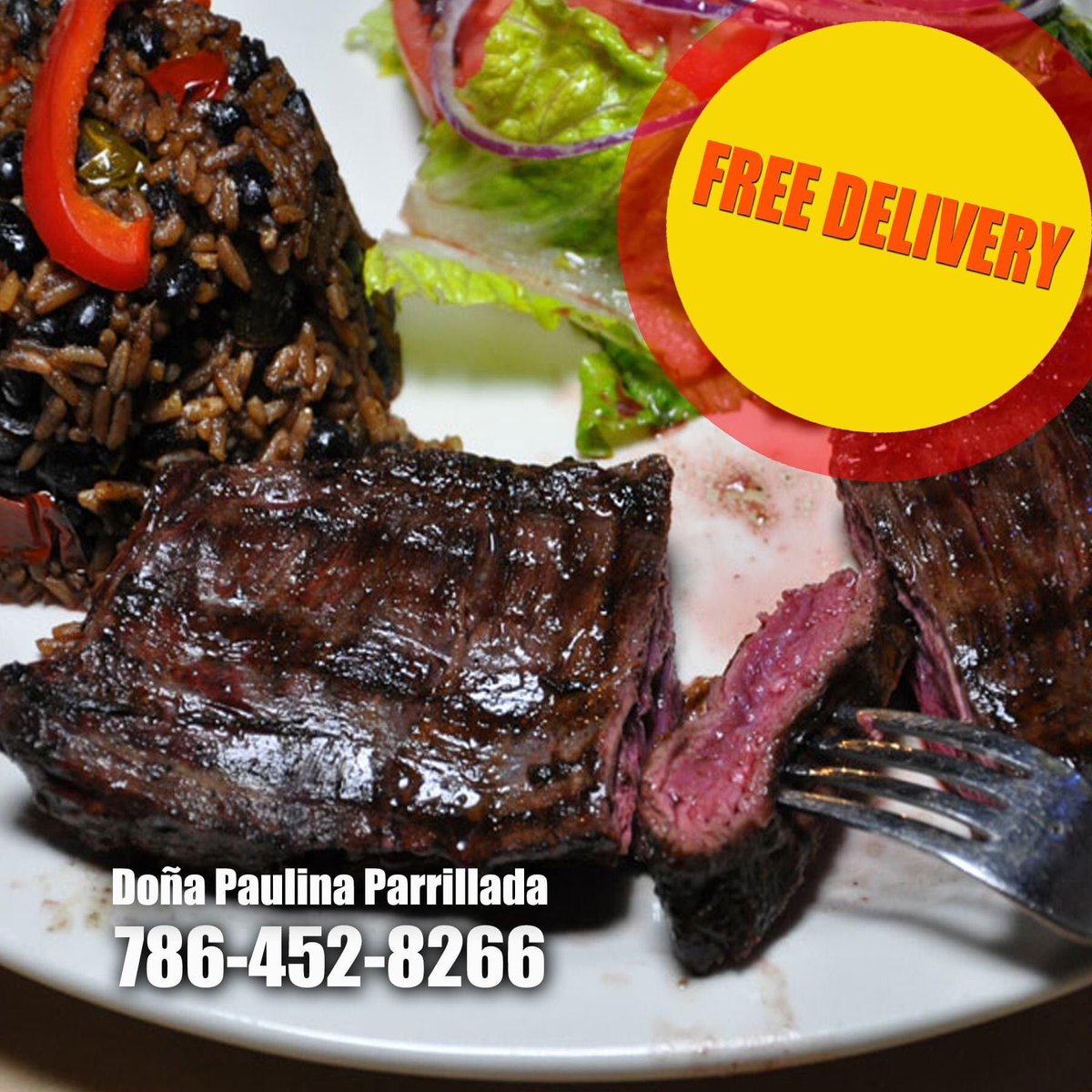 dondavistv's tweet photo. ESTAMOS ABIERTOS!!! 786-452-8266
DELIVERY FREE - TAKE OUT
Doña Paulina Parrillada
8263 SW 40 St. Miami FL 33155
786-452-8266
#quedateencasa #cocinamosparati #serviciocantina #entregagratis #freedelivery #sanidad #tecuidamos https://t.co/Tgbh1Yitp2