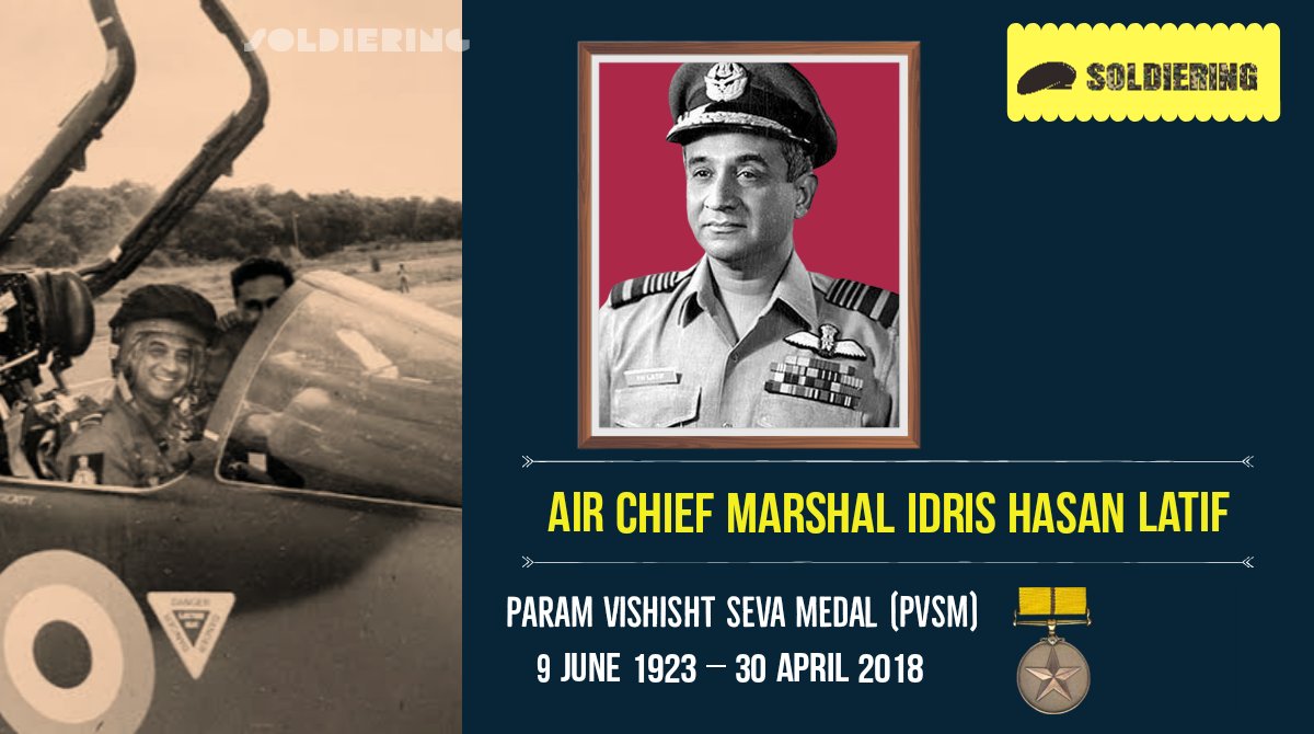 Soldiering_'s tweet photo. #Soldiering remembers Air Chief Marshal Idris Hasan Latif, PVSM on his death anniversary - 30 April. He was the Chief of Air Staff (CAS) of the @IAF_MCC from September 1978 to August 1981.

He led the first fly past over New Delhi, after India turned a republic in 1950. https://t.co/ltqCF6KzcR
