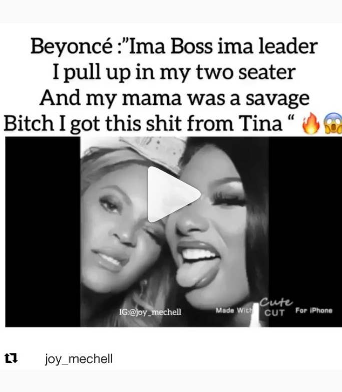 BeyLegion's tweet photo. Ms. Tina reacts to the #SavageRemix featuring Beyoncé. 💖

Get it now:
• Apple Music: https://t.co/N6vS4Otx89
• iTunes: https://t.co/LUqCeQUkRl
• Amazon: https://t.co/tH4cDaqxsA
• Spotify: https://t.co/YMe2YJ3982
• TIDAL: https://t.co/8tTnEAjY8U https://t.co/6dOBEnUqiE