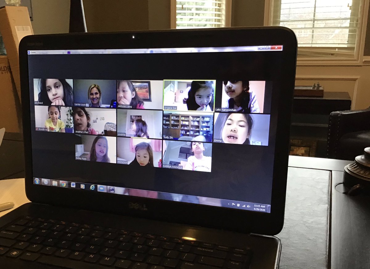 Had fun with my girls today showing off their loose (and missing!) teeth and sharing little treasures from home! #SchroederDragons Miss these kiddos so much!